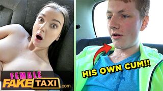 Lady Gang megőrül a óriási faszú tinédzser pov szopásán a taxisban