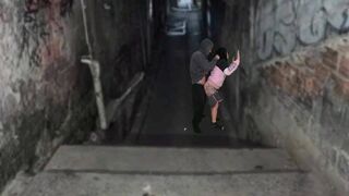 Afró Amerikai kurva keményen megkettyintve a favela domb urával a funk tánc után